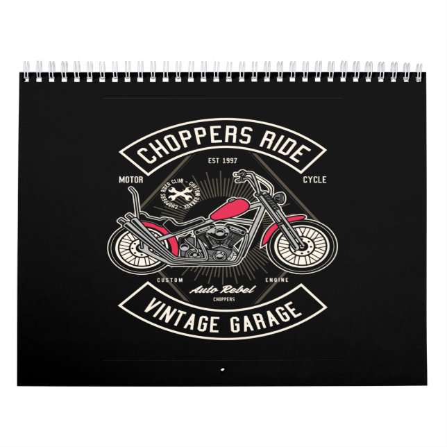 Chopper fahren Vintage Garage Kalender (Titelbild)