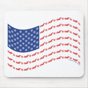 Chopper-Flag-Wave Mousepad