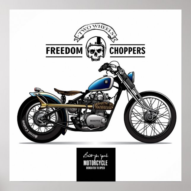 Chopper für Vintage Freiheit Poster (Vorne)