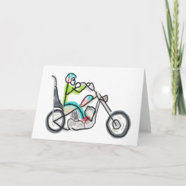 Chopper Motorcycle Stickman Karte