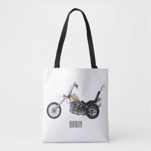 Chopper Motorrad 1950 Cartoon Abbildung
