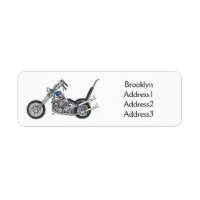Chopper Motorrad 1950 Cartoon Abbildung