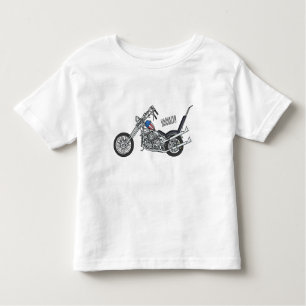 Chopper Motorrad 1950 Cartoon Abbildung Kleinkind T-shirt