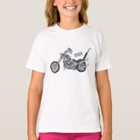 Chopper Motorrad 1950 Cartoon Abbildung