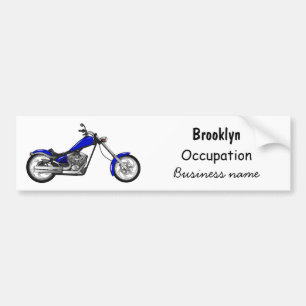 Chopper Motorrad Cartoon Abbildung Autoaufkleber
