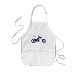 Chopper Motorrad Cartoon Abbildung Kinderschürze