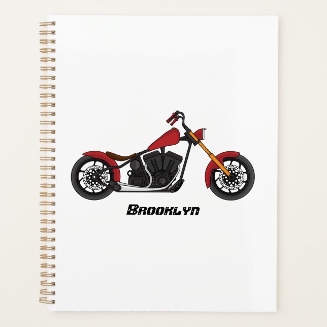 Chopper-Motorrad-Illustration Planer (Vorderseite)