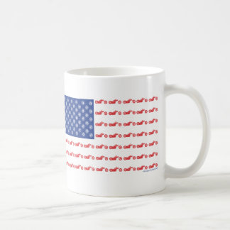 Chopper Motorrad - Patriotische Flagge Kaffeetasse