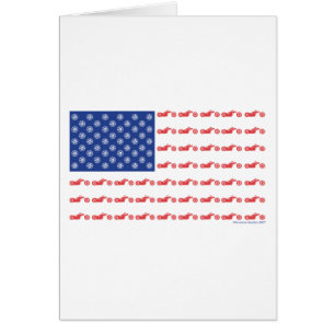 Chopper-Motorrad Patriotismus-Flagge