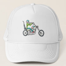 Chopper-Motorrad-Strichmännchen