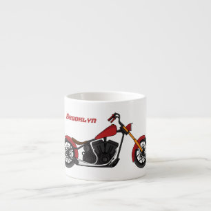 Chopper-Motorradillustration Espressotasse
