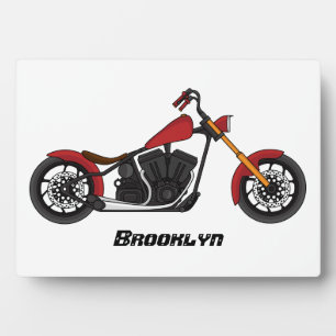 Chopper-Motorradillustration Fotoplatte