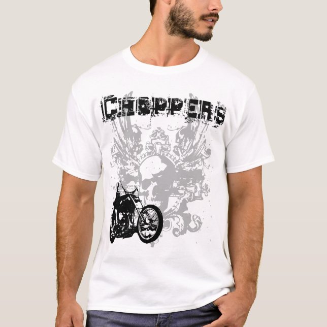 Chopper-Schädel-Shirt T-Shirt (Vorderseite)