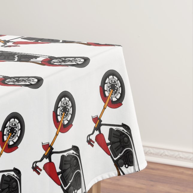 Chopper style motorcycle illustration tischdecke (Beispiel)