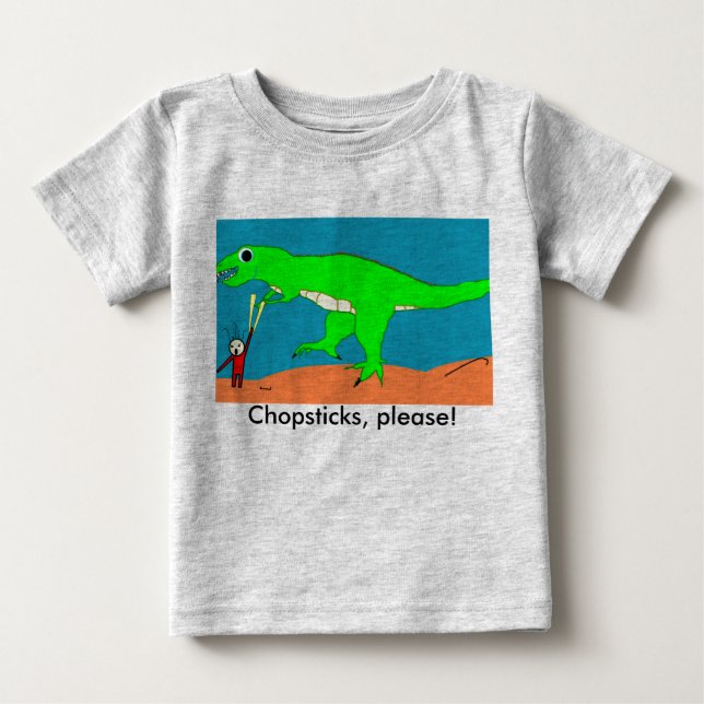 Chopsticks, bitte! baby t-shirt (Vorderseite)