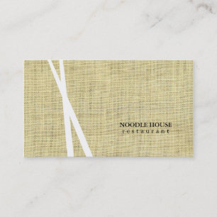Chopsticks Burlap Textur Variation Visitenkarte