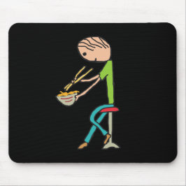 Chopstiere und Nudeln Mousepad