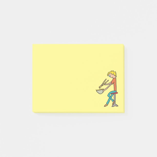 Chopstiere und Nudeln Post-it Klebezettel (Vorderseite)