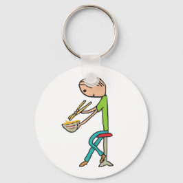 Chopstiere und Nudeln Schlüsselanhänger