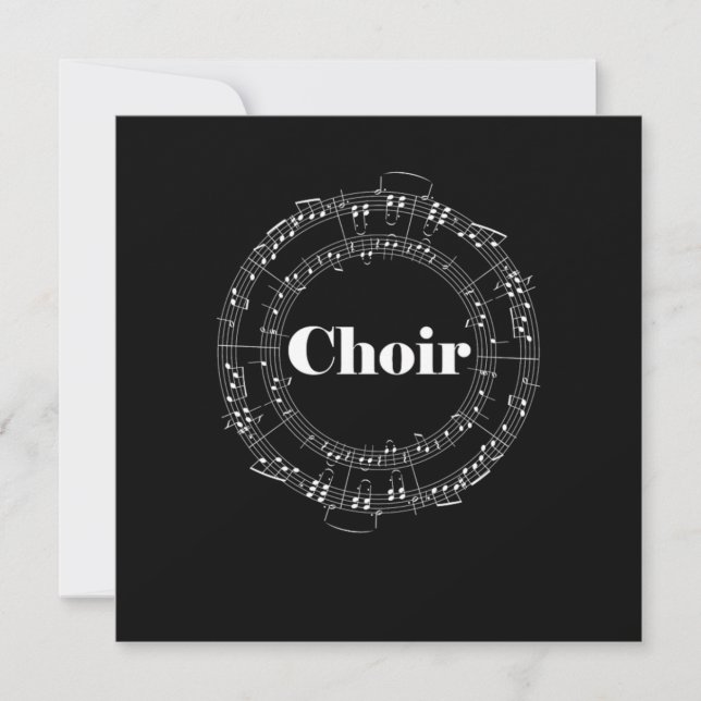 Chor Chorus Chormusikdirigent Notes Einladung (Vorderseite)