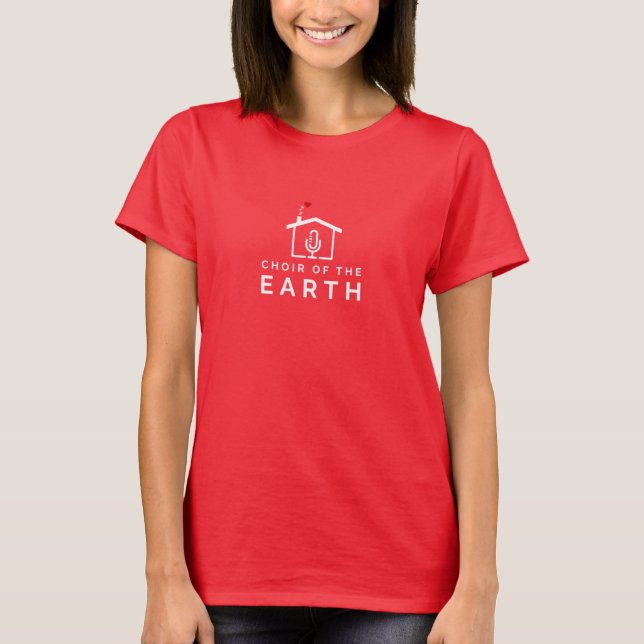 Chor des Earth-Logos - Rot - Frauenfilm T-Shirt (Vorderseite)