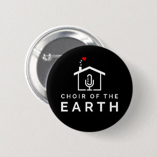 Chor des Earth Logos - schwarz - Button