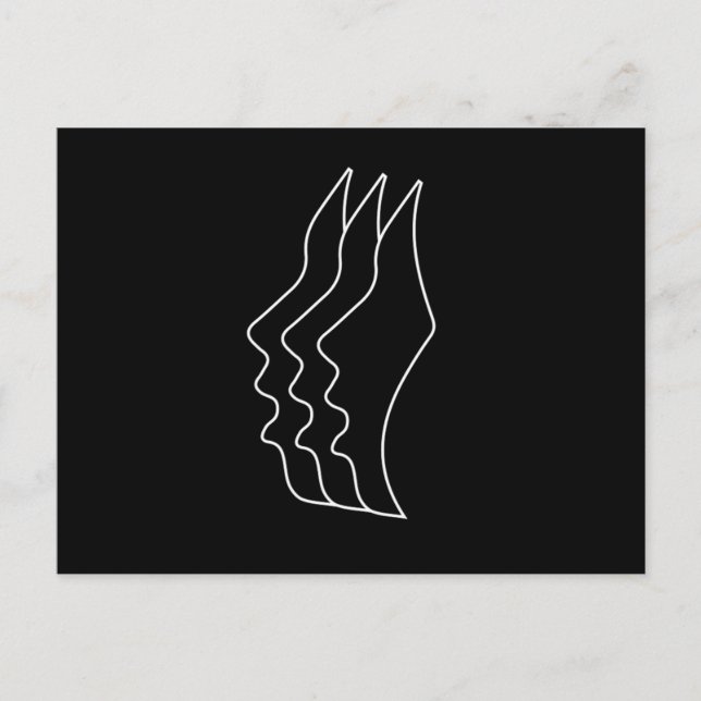 Chor Facial Profil Gesang Chorus Chormusik G Postkarte (Vorderseite)