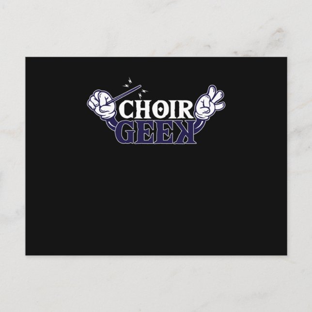 Chor Geek Chorus Chormusikdirigent Geschenk Postkarte (Vorderseite)