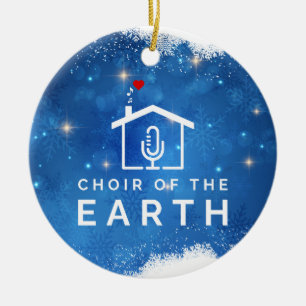 Chor of the Earth Logo - Winterweihnachtsfest - Bl Keramik Ornament