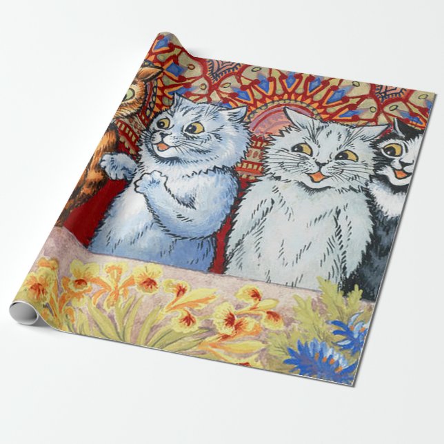 Chor Probe von Louis Wain Geschenkpapier (Ungerollt)