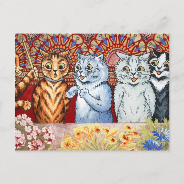 Chor Probe von Louis Wain Postkarte (Vorderseite)