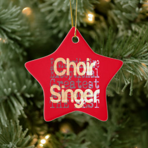 Chor Singer Extraordinaire Keramik Ornament