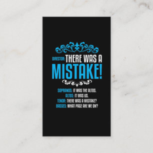 Chor Singer Musical Music Director Soprano Alto T Visitenkarte