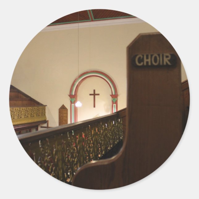 Chorbank Runder Aufkleber (Vorderseite)