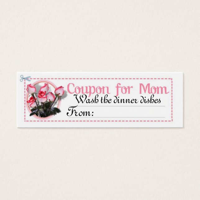 Chore Coupon für Mama (Vorderseite)