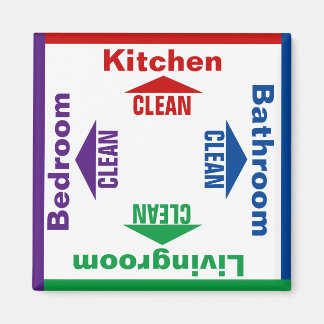 Chore Housecleaning Fun Game Magnet