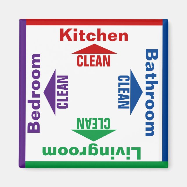 Chore Housecleaning Fun Game Magnet (Vorne)