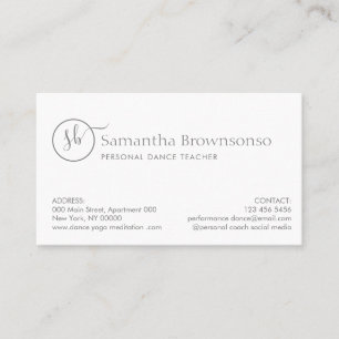 Choreograf des Custom Foto Dance Studio Visitenkarte