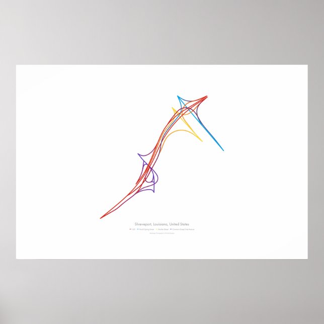 Choreografie des Datenaustauschs: Shrepport, LA, U Poster (Vorne)