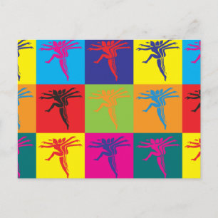 Choreografischer Pop Kunst Postkarte
