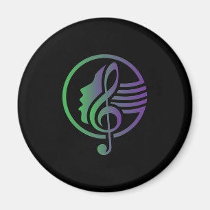 Chorfrau Chorus Gesang Clef Chormusik Geschenk Magnet