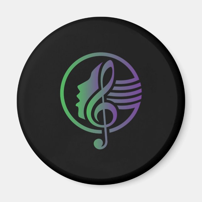 Chorfrau Chorus Gesang Clef Chormusik Geschenk Magnet (Vorne)