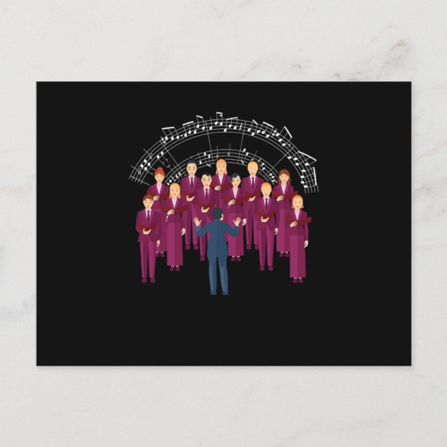 Chorgesang Chormusik Chorus Conductor Geschenk Postkarte (Vorderseite)