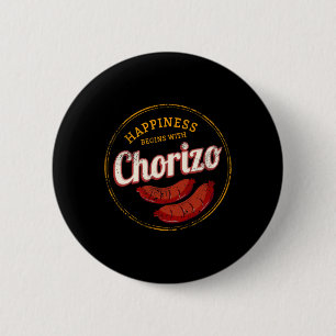 Chorizo Retro Wurst Vintage Bbq Gourmet Barbecue Button