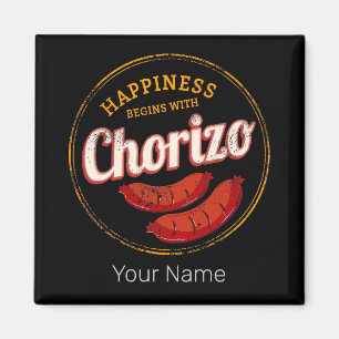 Chorizo Retro Wurst Vintage BBQ Gourmet Barbecue Magnet