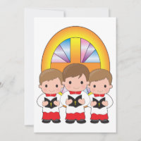 Chorjungen singen in Christlicher Gottesanbetung d