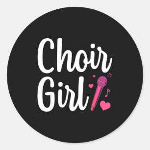Chorkunst für Mädchen Frauen Chorgesang Chor Show Runder Aufkleber