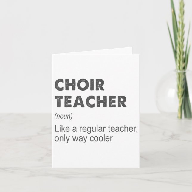 Chorlehrer Definition Lehrer Lehrerin F Karte (Vorderseite)