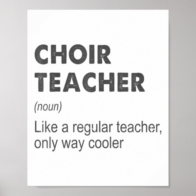 Chorlehrer Definition Lehrer Lehrerin F Poster (Vorne)