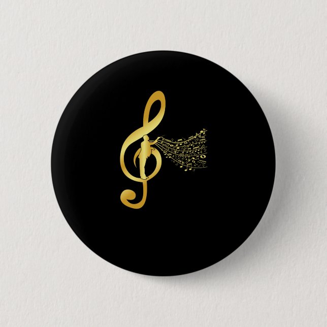 Chorleiter Clef Notes Chormusikchor Gif Button (Vorderseite)